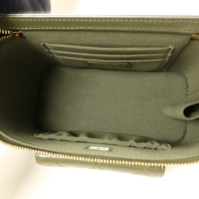 CHANEL 羊皮皮革Vanity Case金扣手挽肩背兩用袋-4