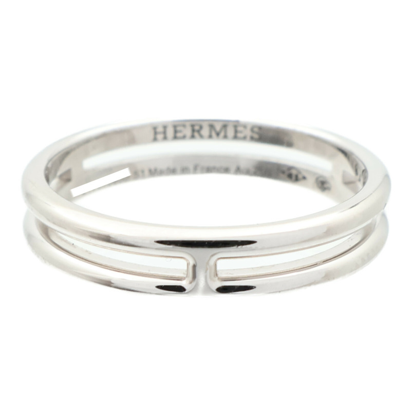 HERMES 18K白金Ariane Ring戒指US#5.75/HERMES#51-1