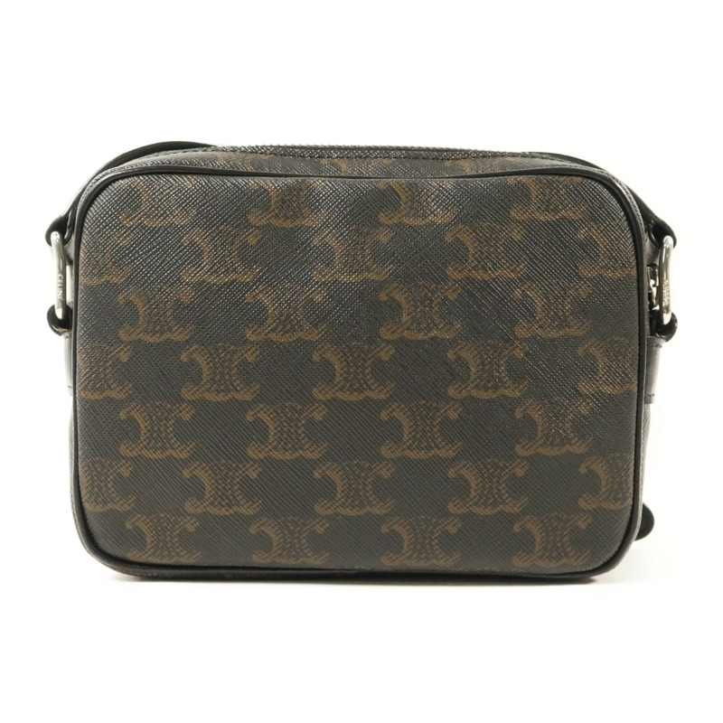 CELINE 塗層帆布Camera Bag銀扣肩背袋-1