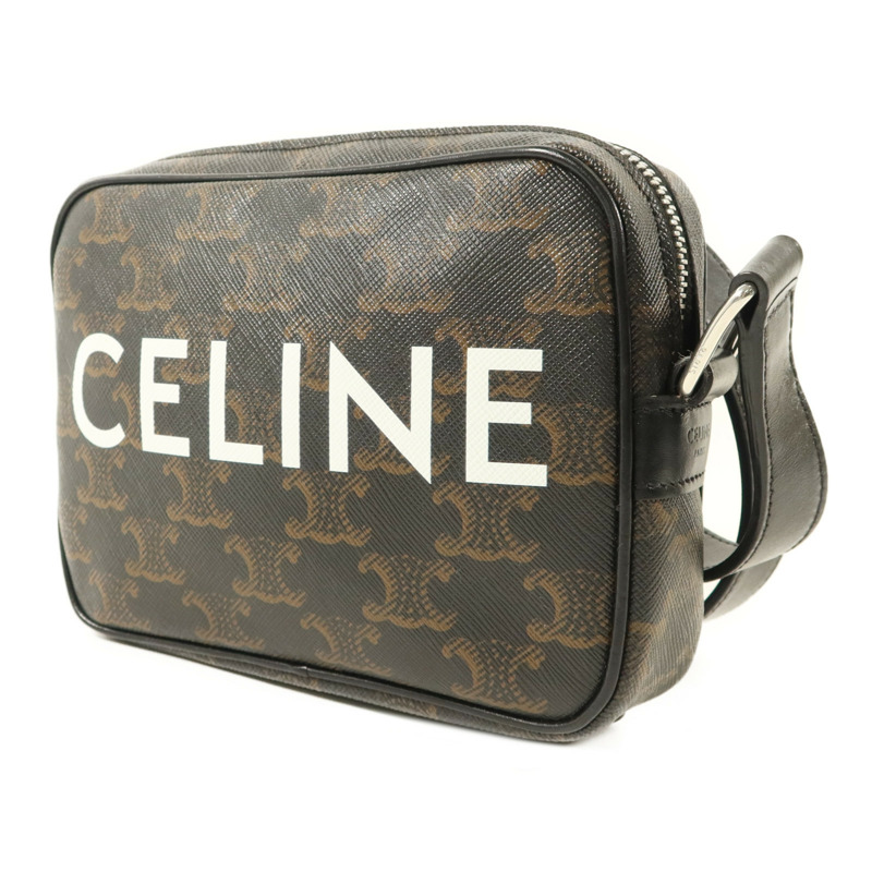 CELINE 塗層帆布Camera Bag銀扣肩背袋-2