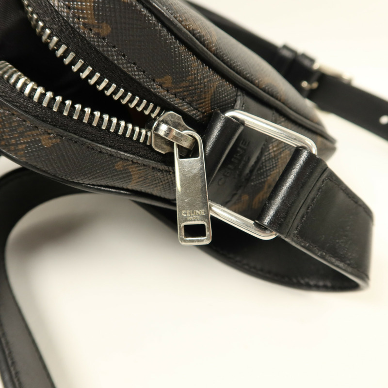 CELINE 塗層帆布Camera Bag銀扣肩背袋-10