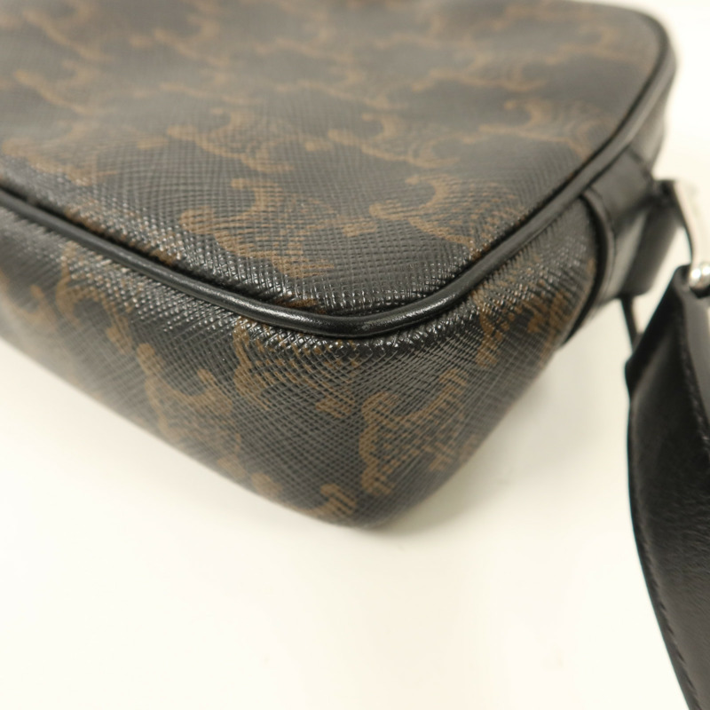 CELINE 塗層帆布Camera Bag銀扣肩背袋-14