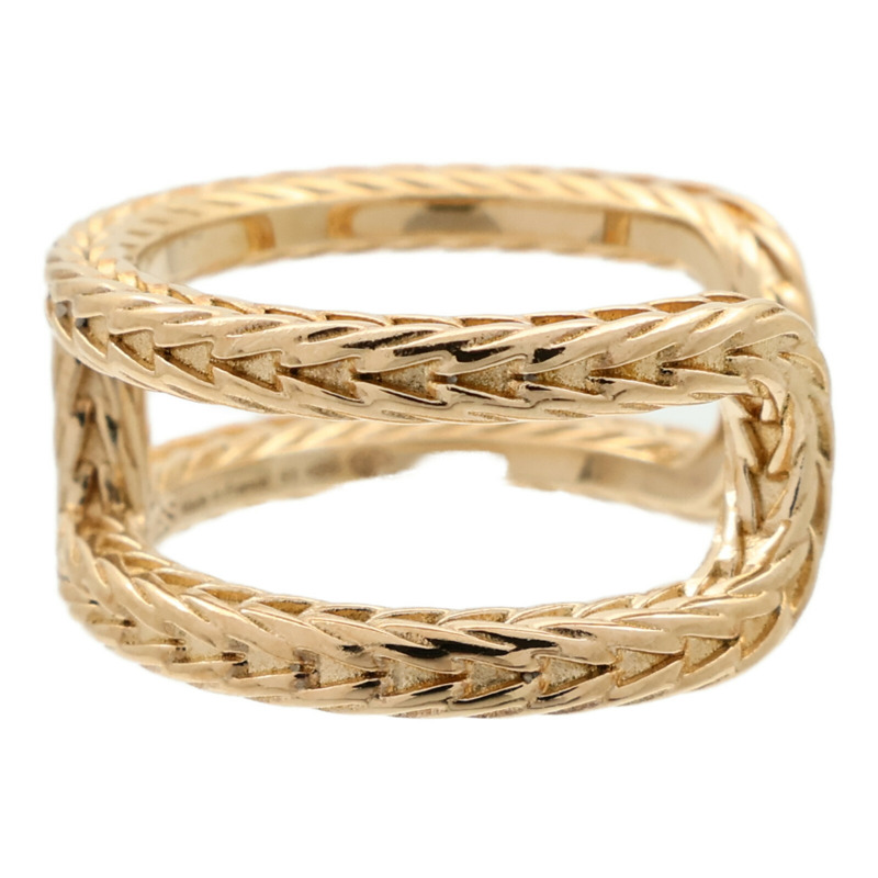 HERMES 18K黃金Chaine d'ancre Danae Ring戒指Hermes#51/US#5.75-2