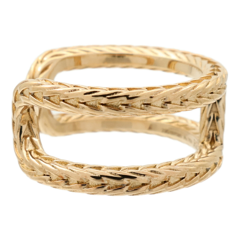 HERMES 18K黃金Chaine d'ancre Danae Ring戒指Hermes#51/US#5.75-3