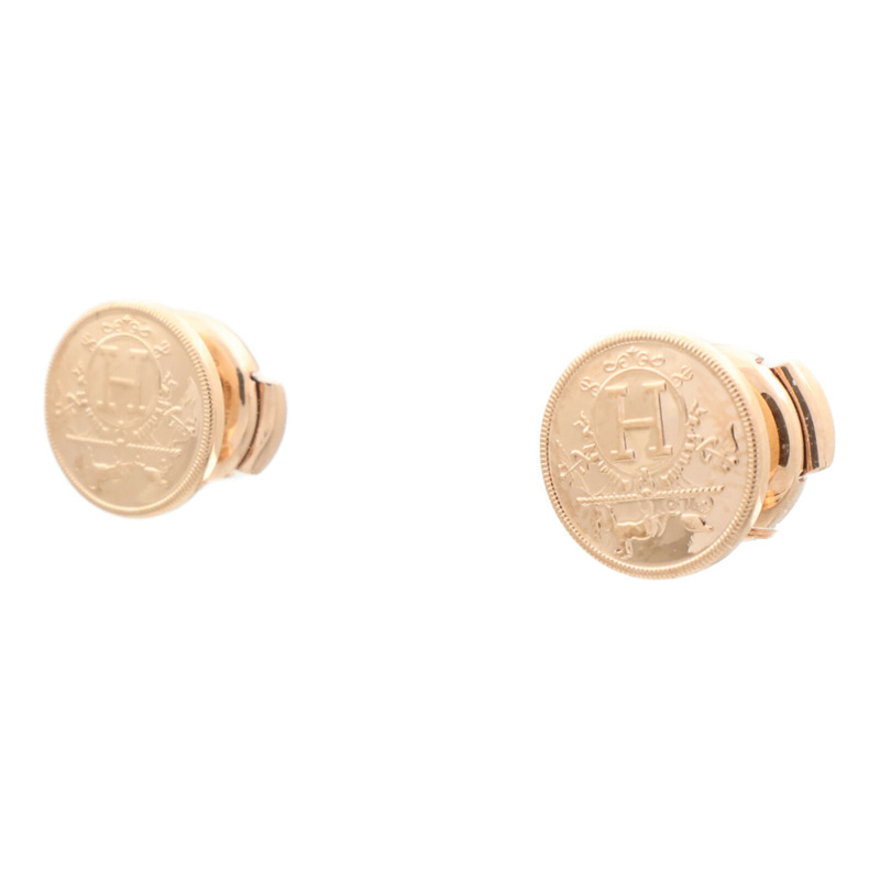 HERMES 18K玫瑰金Ex-Libris Earrings耳環-1