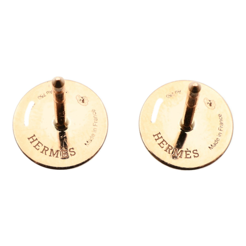 HERMES 18K玫瑰金Ex-Libris Earrings耳環-4