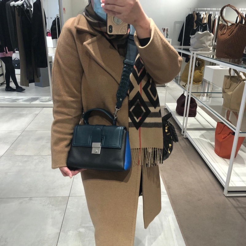 BOTTEGA VENETA BV Piazza 拼色 兩用 風琴包 咖黑 手提包 肩背包 斜背包 側背包-7