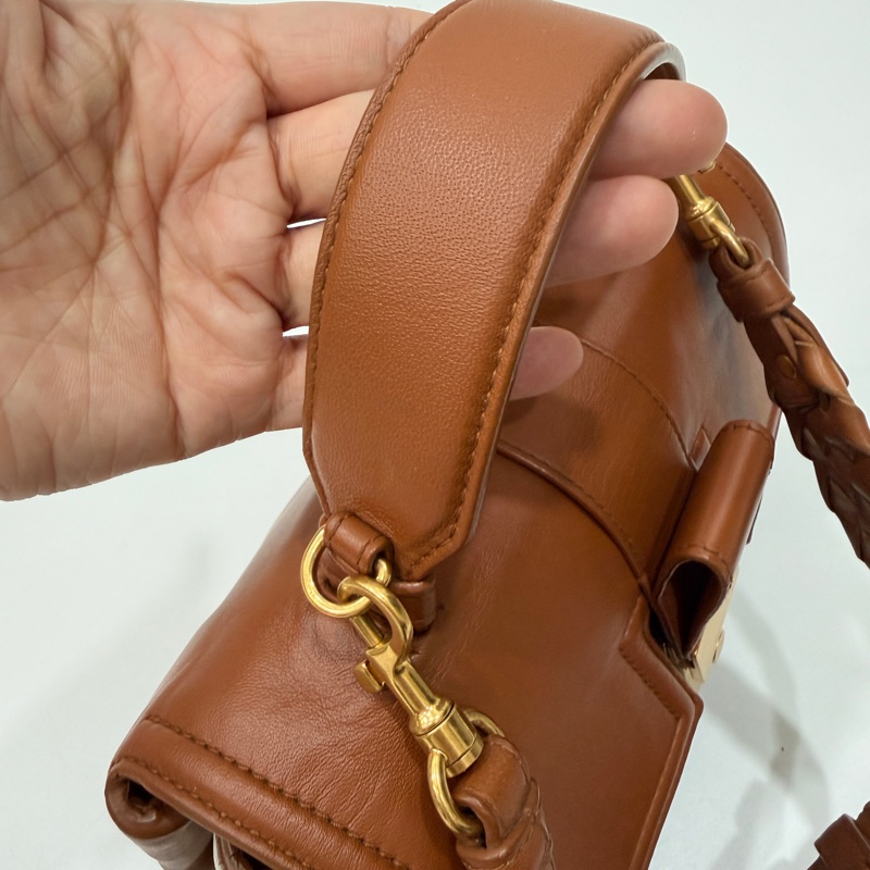 BOTTEGA VENETA BV Piazza 拼色 兩用 風琴包 咖黑 手提包 肩背包 斜背包 側背包-13