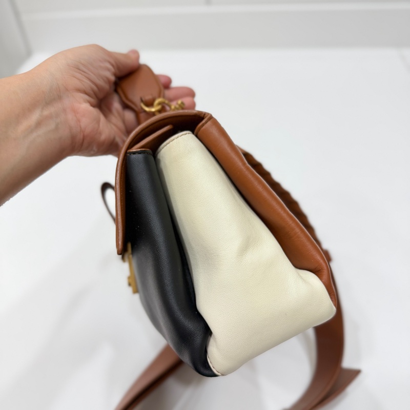 BOTTEGA VENETA BV Piazza 拼色 兩用 風琴包 咖黑 手提包 肩背包 斜背包 側背包-17