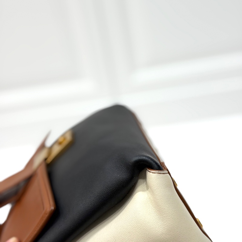 BOTTEGA VENETA BV Piazza 拼色 兩用 風琴包 咖黑 手提包 肩背包 斜背包 側背包-22