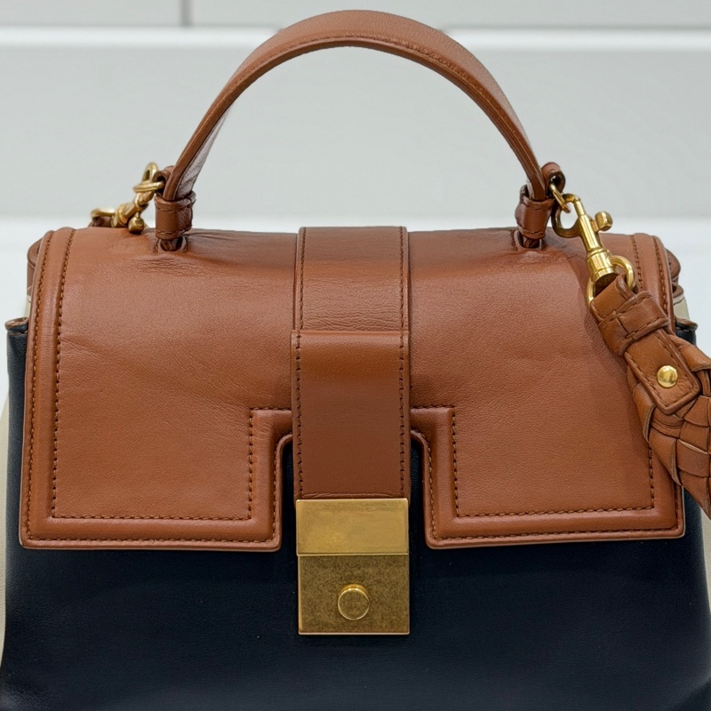 BOTTEGA VENETA BV Piazza 拼色 兩用 風琴包 咖黑 手提包 肩背包 斜背包 側背包-26