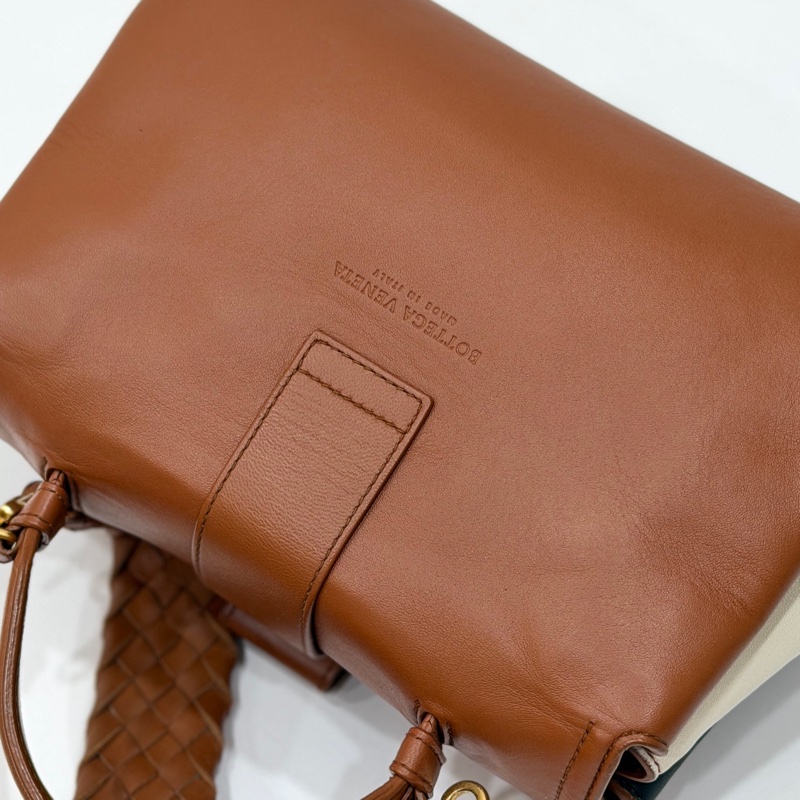 BOTTEGA VENETA BV Piazza 拼色 兩用 風琴包 咖黑 手提包 肩背包 斜背包 側背包-27