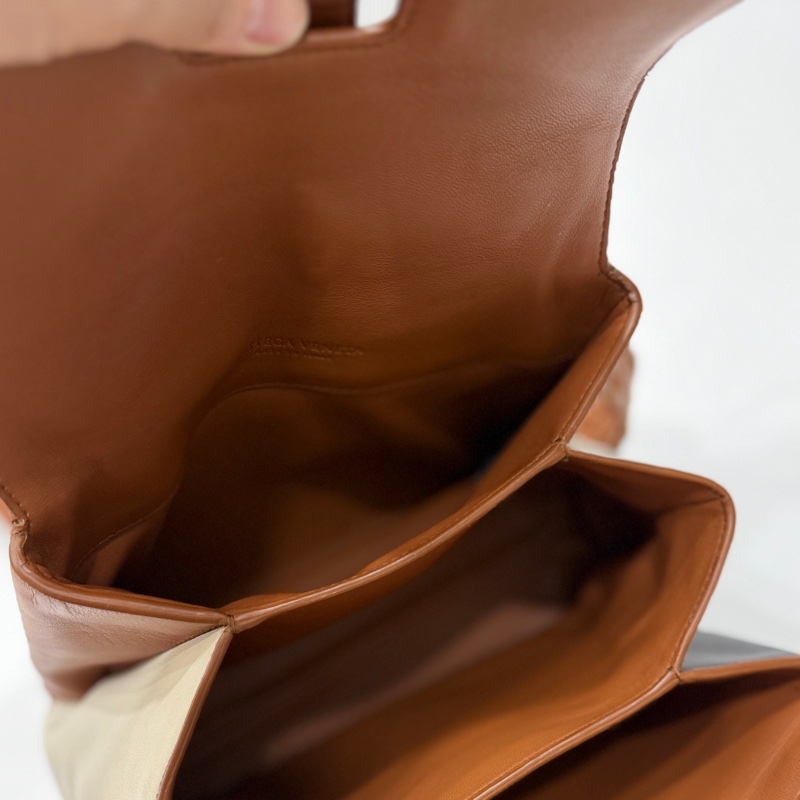 BOTTEGA VENETA BV Piazza 拼色 兩用 風琴包 咖黑 手提包 肩背包 斜背包 側背包-29