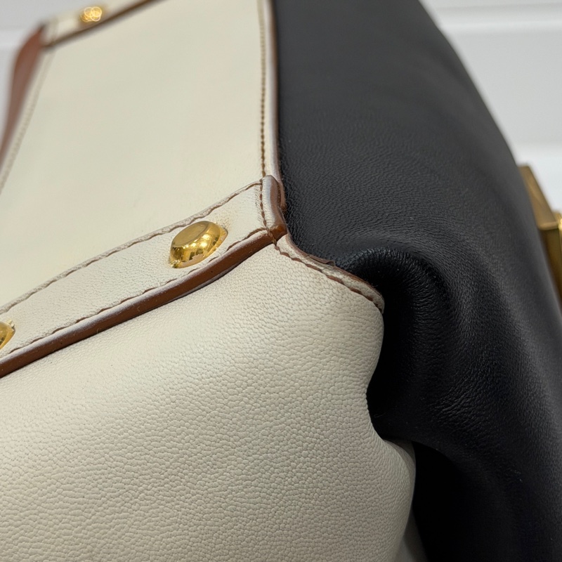 BOTTEGA VENETA BV Piazza 拼色 兩用 風琴包 咖黑 手提包 肩背包 斜背包 側背包-30