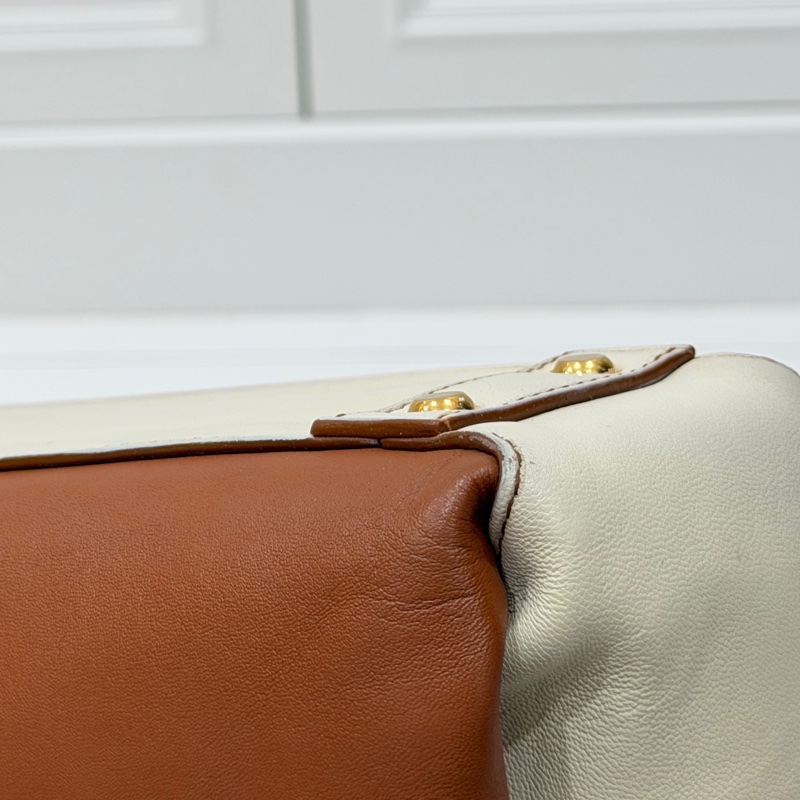 BOTTEGA VENETA BV Piazza 拼色 兩用 風琴包 咖黑 手提包 肩背包 斜背包 側背包-31