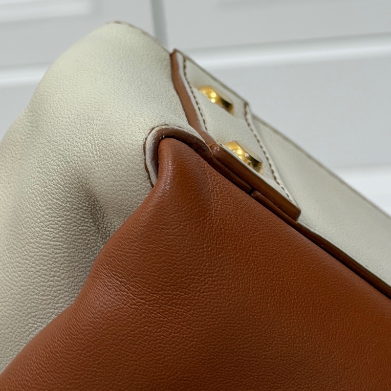 BOTTEGA VENETA BV Piazza 拼色 兩用 風琴包 咖黑 手提包 肩背包 斜背包 側背包-32