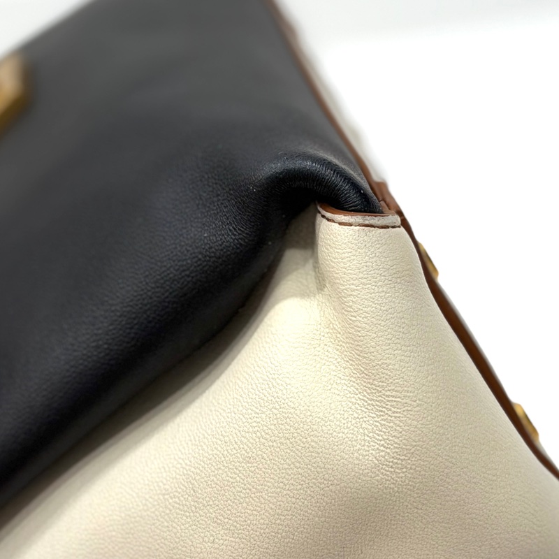 BOTTEGA VENETA BV Piazza 拼色 兩用 風琴包 咖黑 手提包 肩背包 斜背包 側背包-33