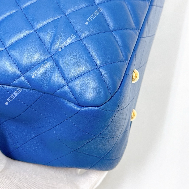 莉亞精品♡Chanel 藍色大托特包 二手美包-14