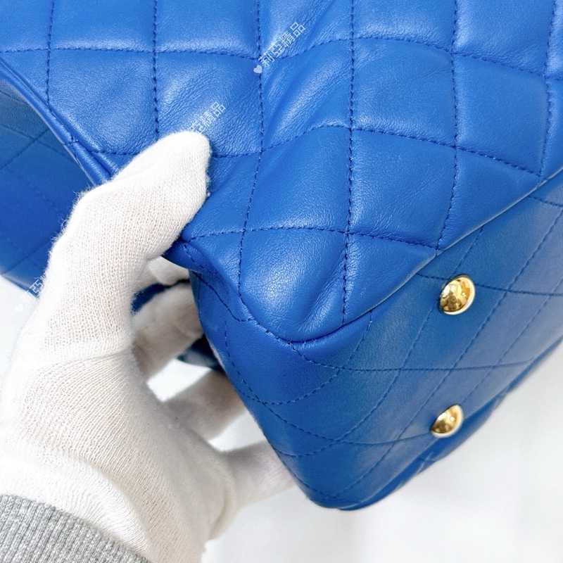 莉亞精品♡Chanel 藍色大托特包 二手美包-16