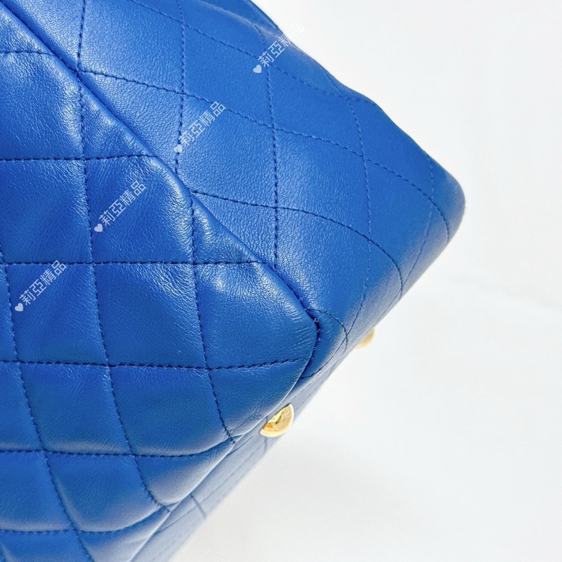 莉亞精品♡Chanel 藍色大托特包 二手美包-17