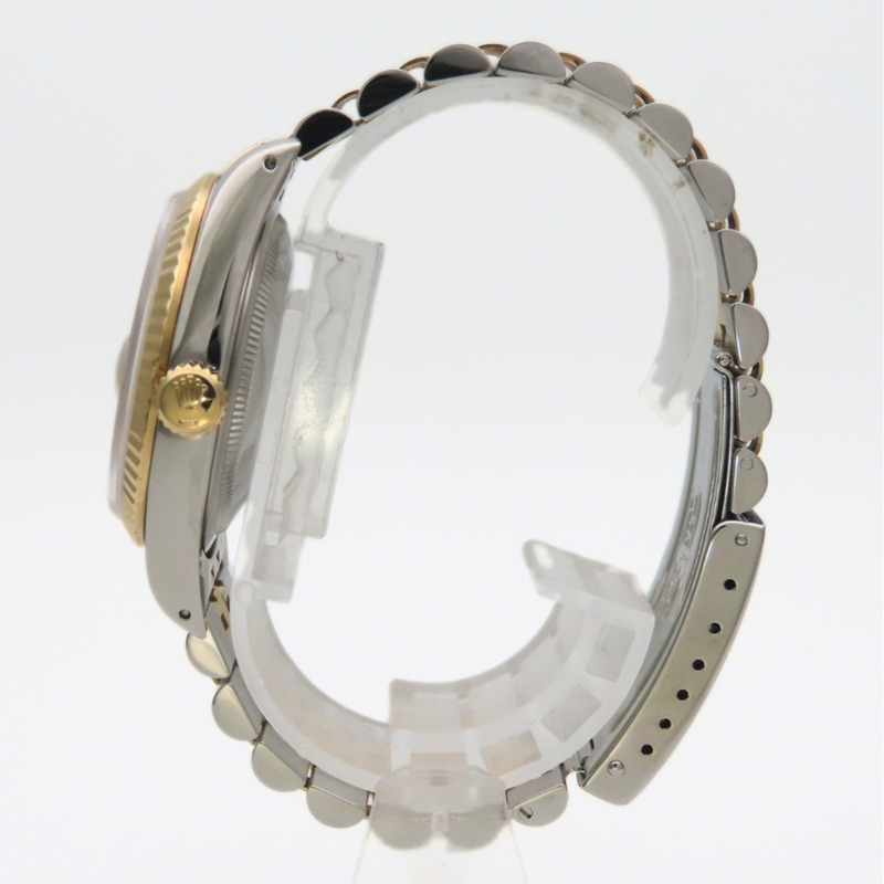 勞力士 Datejust 16233G 不鏽鋼 18K 黃金 老式鑽石 10PD E 字頭男腕錶-4