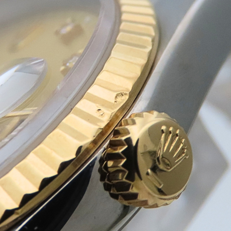 勞力士 Datejust 16233G 不鏽鋼 18K 黃金 老式鑽石 10PD E 字頭男腕錶-12