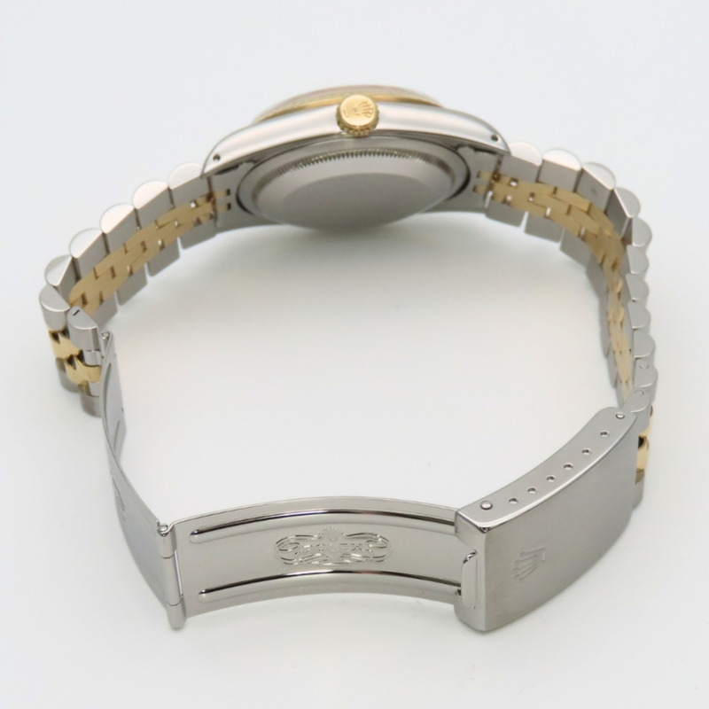 勞力士 Datejust 16233G 不鏽鋼 18K 黃金 老式鑽石 10PD E 字頭男腕錶-15