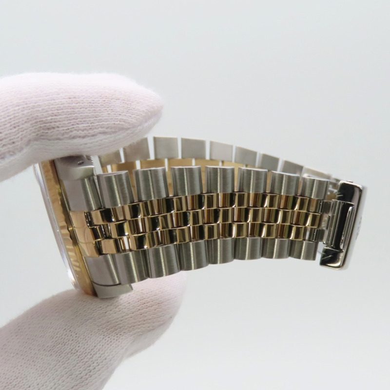 勞力士 Datejust 16233G 不鏽鋼 18K 黃金 老式鑽石 10PD E 字頭男腕錶-23