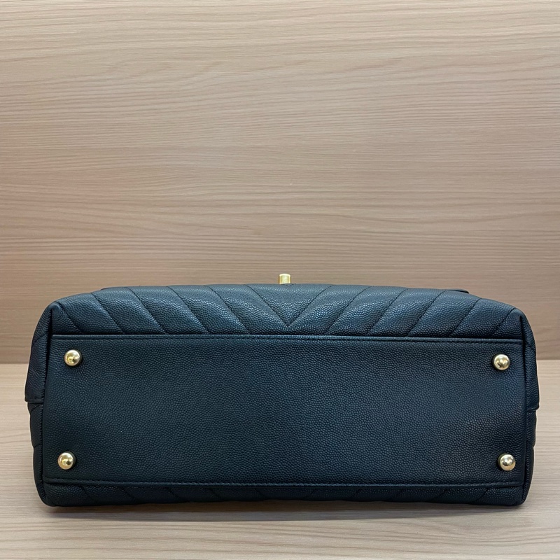 NO:D33 Chanel香奈儿 黑金斜纹荔枝皮 大號 2018年,26開 有塵袋 有卡 無盒子 尺寸底長30*高17*-5