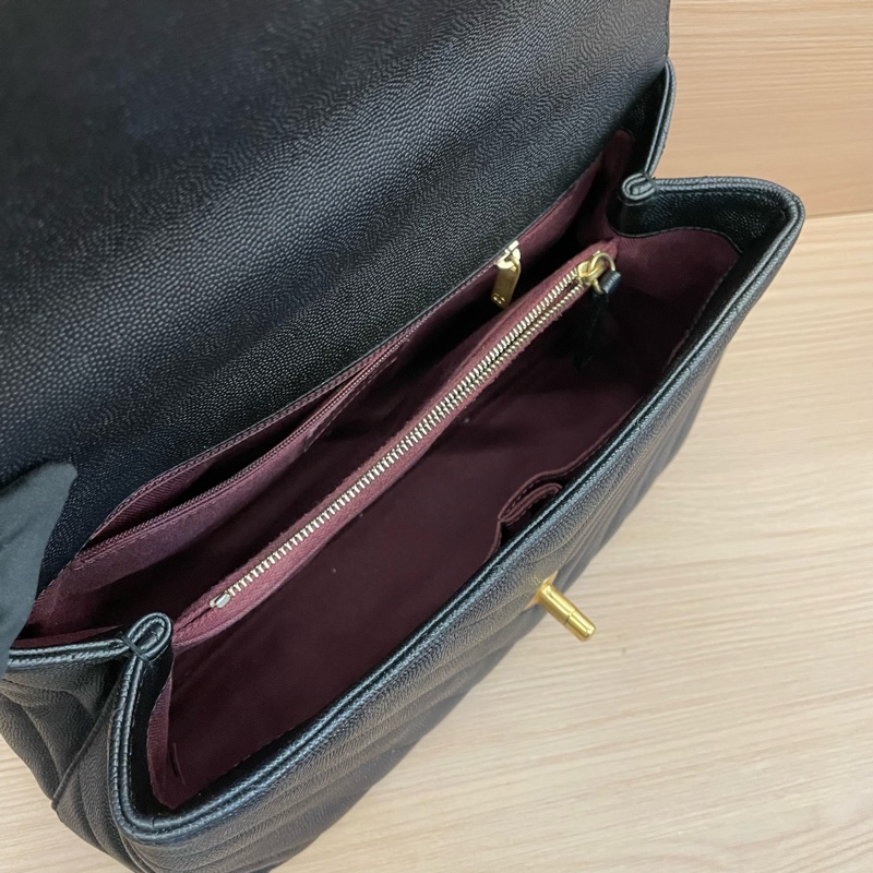 NO:D33 Chanel香奈儿 黑金斜纹荔枝皮 大號 2018年,26開 有塵袋 有卡 無盒子 尺寸底長30*高17*-11