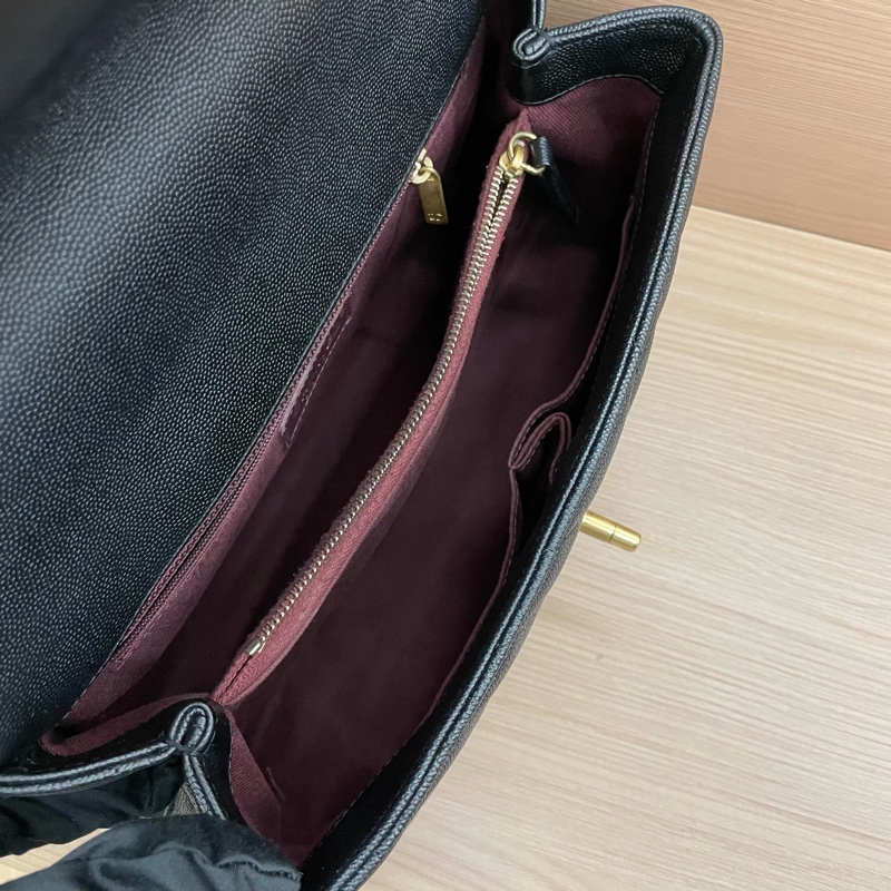 NO:D33 Chanel香奈儿 黑金斜纹荔枝皮 大號 2018年,26開 有塵袋 有卡 無盒子 尺寸底長30*高17*-13