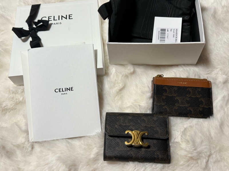 Celine 凱旋門老花短夾-1