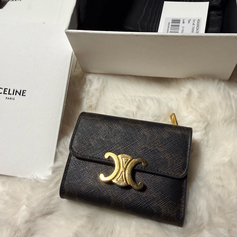 Celine 凱旋門老花短夾-2