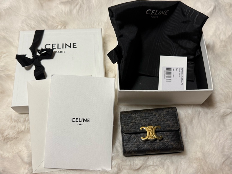 Celine 凱旋門老花短夾-4