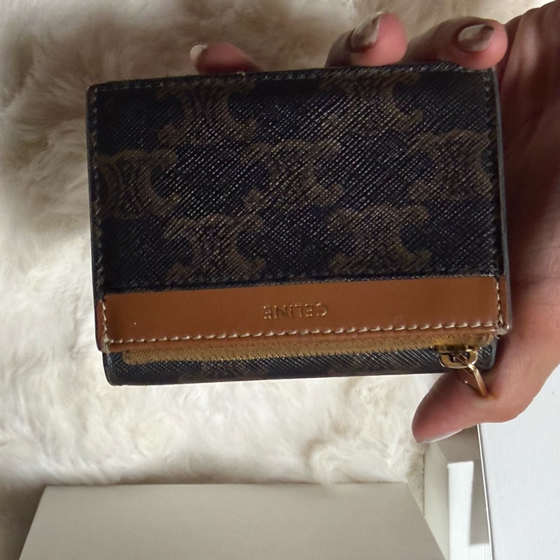 Celine 凱旋門老花短夾-6