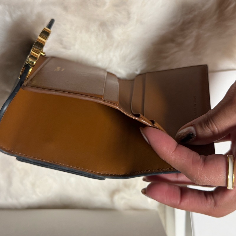 Celine 凱旋門老花短夾-11