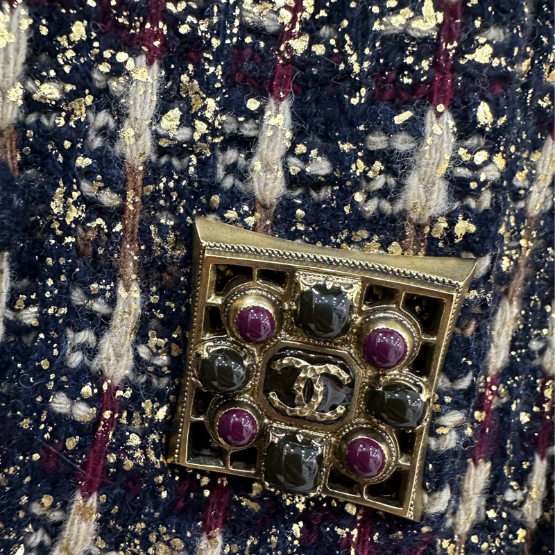 Chanel 香奈兒拜占庭琉璃扣羊毛外套 34碼 99新-4