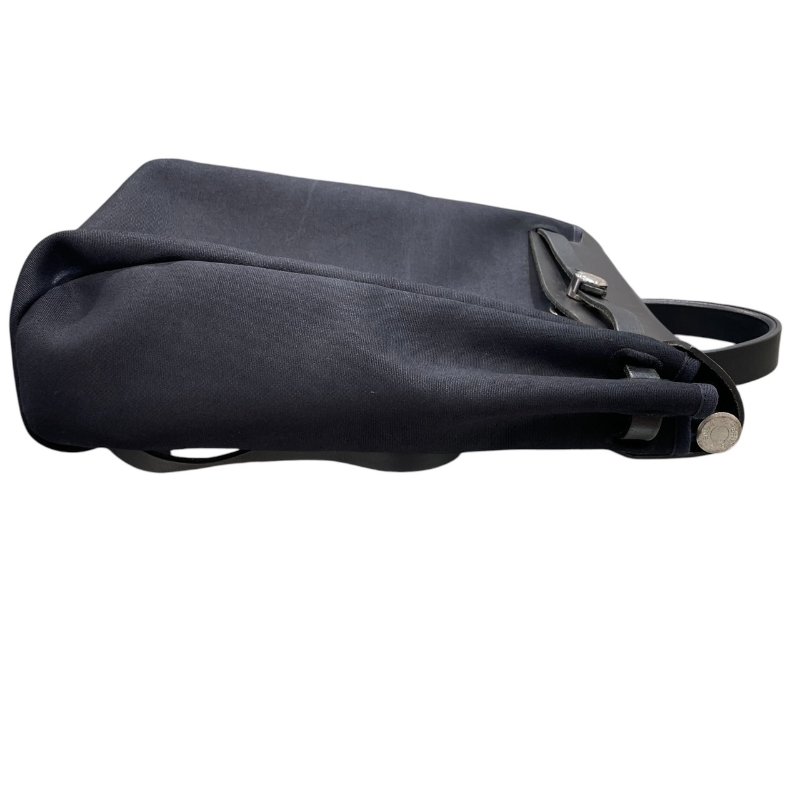 HERMES 愛馬仕 HERBAG 31 兩用後背包 帆布/皮革 黑色 銀扣-4