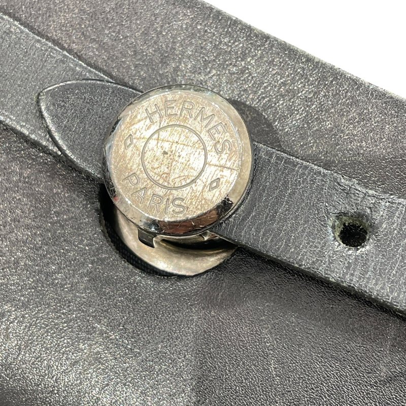 HERMES 愛馬仕 HERBAG 31 兩用後背包 帆布/皮革 黑色 銀扣-10