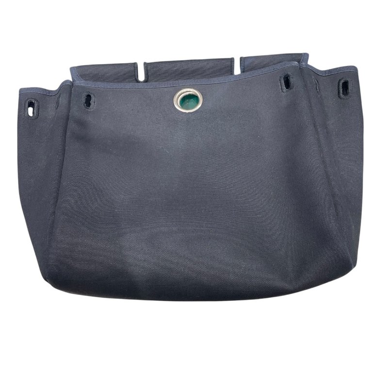 HERMES 愛馬仕 HERBAG 31 兩用後背包 帆布/皮革 黑色 銀扣-12