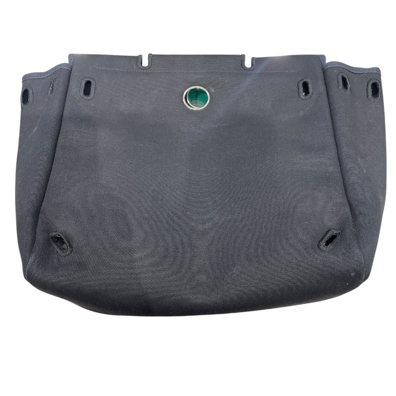HERMES 愛馬仕 HERBAG 31 兩用後背包 帆布/皮革 黑色 銀扣-13