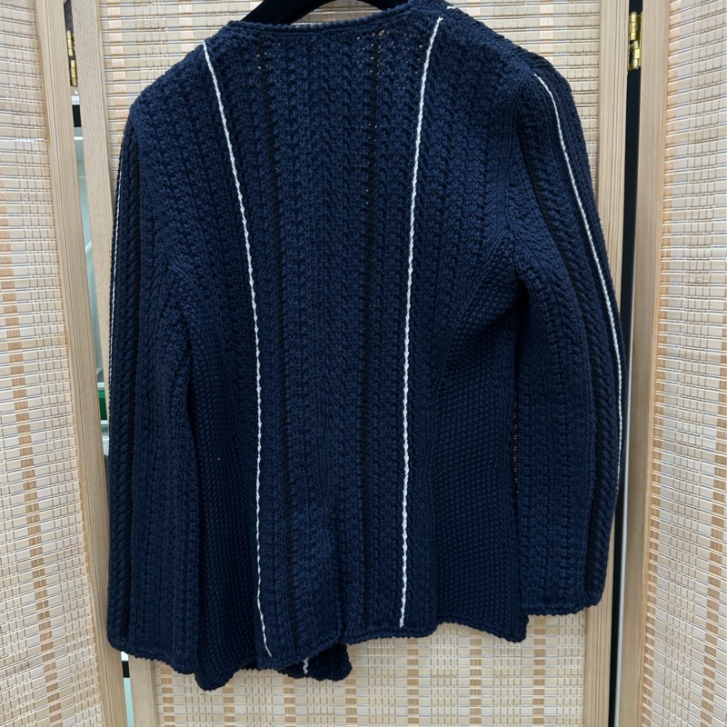 Chanel 香奈兒黑色粗花呢兩口袋上衣外套開襟衫 36碼-1