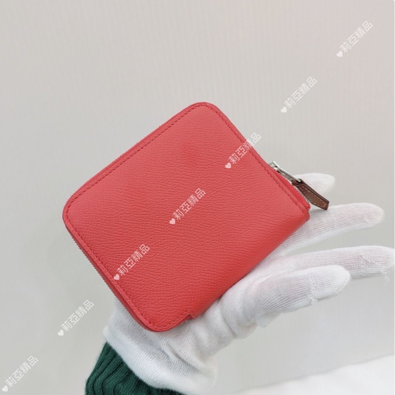 莉亞精品♡ Hermes唇膏粉幾何絲巾短夾 X刻 二手-2