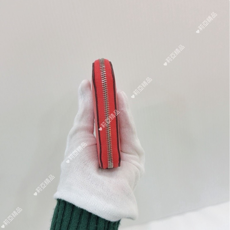 莉亞精品♡ Hermes唇膏粉幾何絲巾短夾 X刻 二手-3