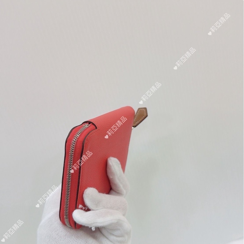 莉亞精品♡ Hermes唇膏粉幾何絲巾短夾 X刻 二手-9