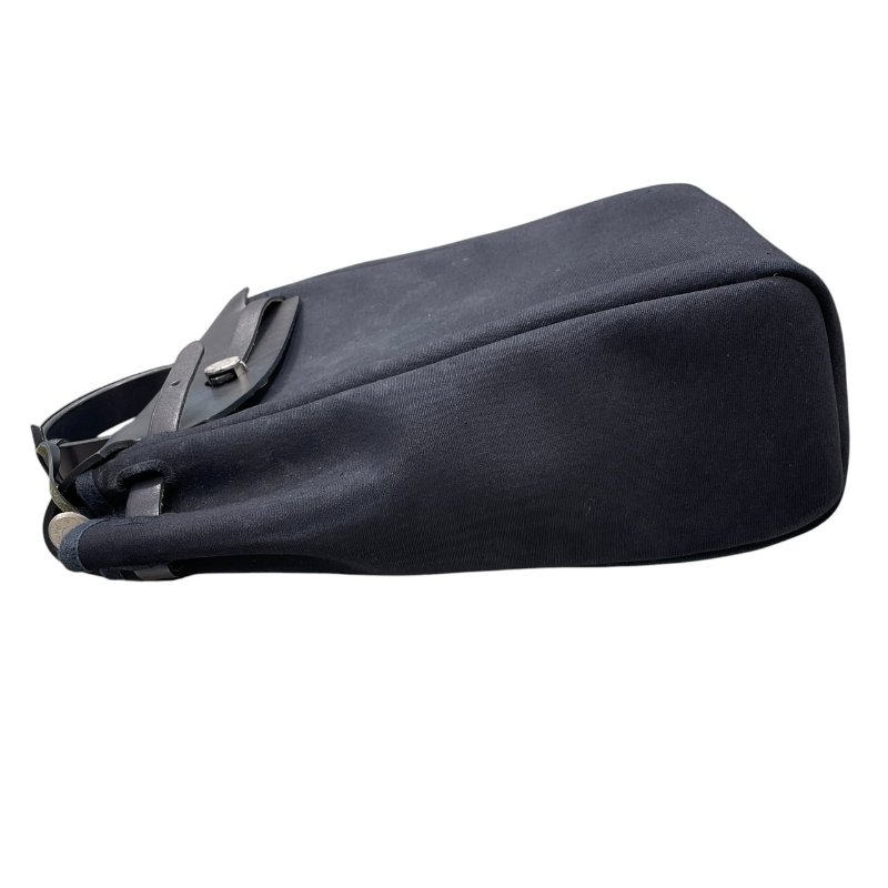 商品名稱 : HERMES 愛馬仕 HERBAG 31 兩用後背包 帆布/皮革 黑色 銀扣-2