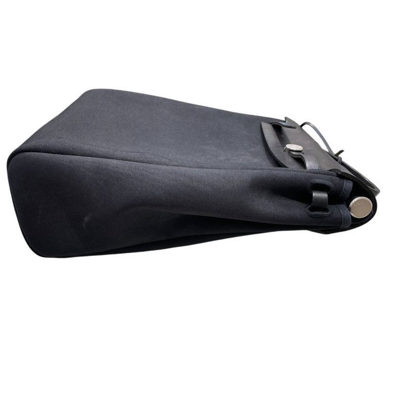 商品名稱 : HERMES 愛馬仕 HERBAG 31 兩用後背包 帆布/皮革 黑色 銀扣-3