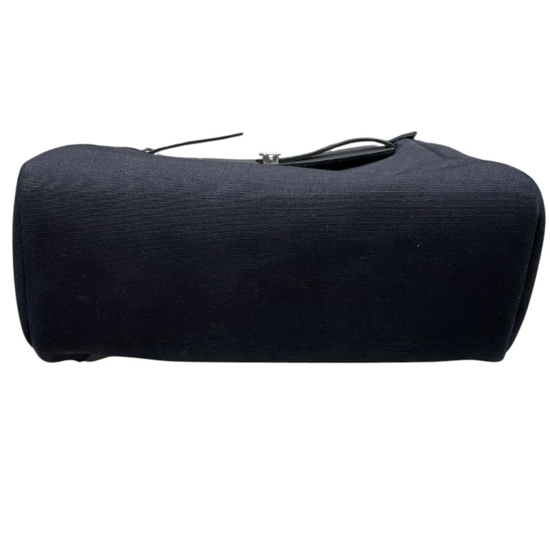 商品名稱 : HERMES 愛馬仕 HERBAG 31 兩用後背包 帆布/皮革 黑色 銀扣-4