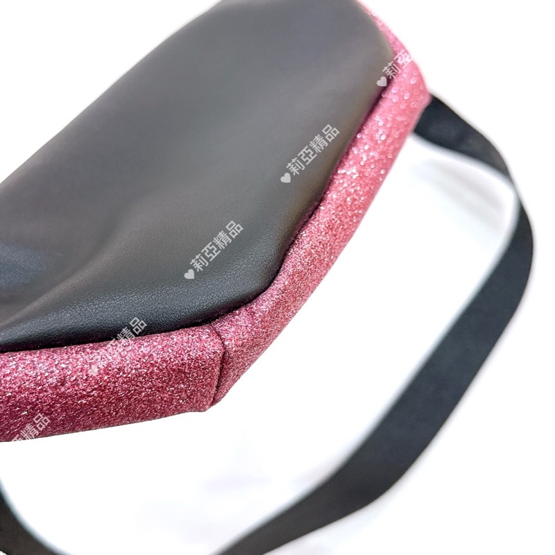 莉亞精品♡ 眨眼亮片粉腰包 二手-3