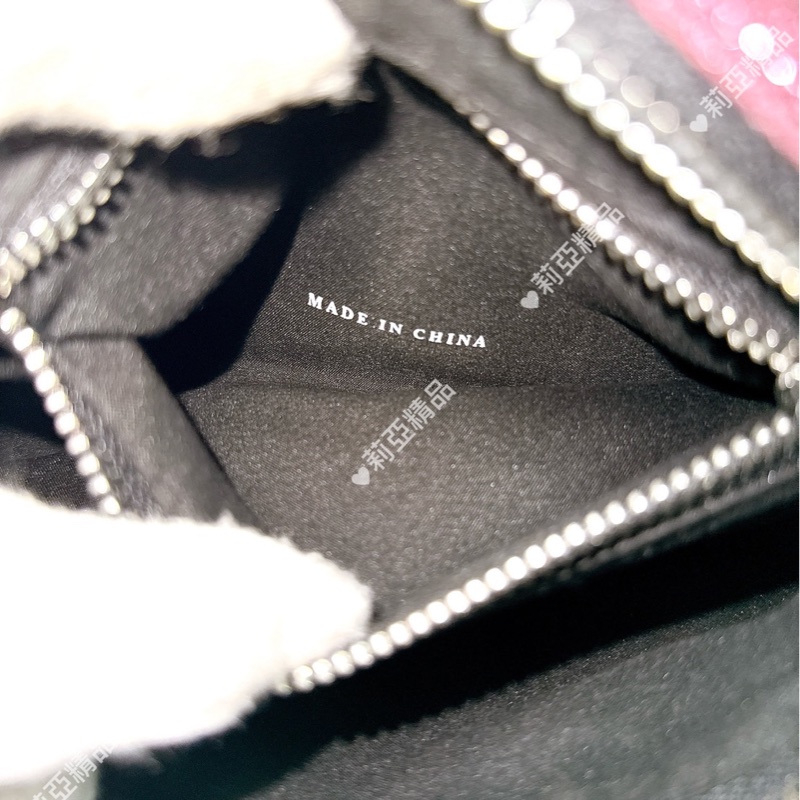 莉亞精品♡ 眨眼亮片粉腰包 二手-12